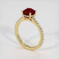 2.01 Ct. Ruby Ring, 14K Yellow Gold 2