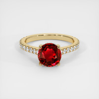 2.57 Ct. Ruby Ring, 14K Yellow Gold 1