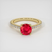1.22 Ct. Ruby Ring, 14K Yellow Gold 1
