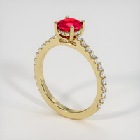 1.02 Ct. Ruby Ring, 14K Yellow Gold 2