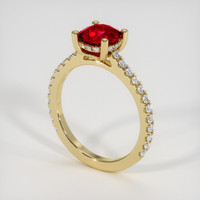 1.64 Ct. Ruby Ring, 14K Yellow Gold 2