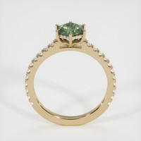 0.89 Ct. Green Sapphire Ring, 14K Yellow Gold 3