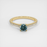 0.57 Ct. Sapphire Ring, 14K Yellow Gold 1