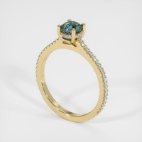 0.57 Ct. Sapphire Ring, 14K Yellow Gold 2