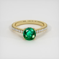 1.17 Ct. Emerald Ring, 18K Yellow Gold 1