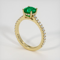 1.20 Ct. Emerald Ring, 18K Yellow Gold 2