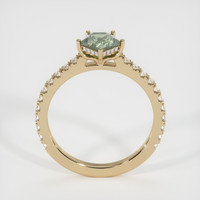 0.81 Ct. Bluish Green Sapphire Ring, 18K Yellow Gold 3