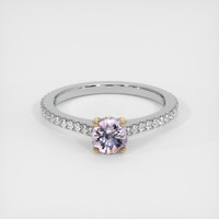 0.72 Ct. Pink Sapphire Ring, 14K Yellow & White 1