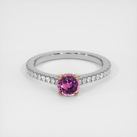 0.76 Ct. Sapphire Ring, 14K Yellow & White 1