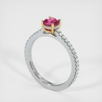 0.76 Ct. Sapphire Ring, 14K Yellow & White 2