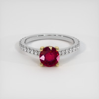 1.56 Ct. Ruby Ring, 14K Yellow & White 1