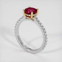 1.56 Ct. Ruby Ring, 14K Yellow & White 2