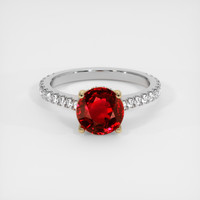 2.57 Ct. Ruby Ring, 14K Yellow & White 1