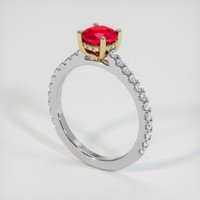 1.02 Ct. Ruby Ring, 14K Yellow & White 2