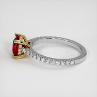 1.64 Ct. Ruby Ring, 14K Yellow & White 4