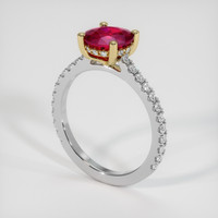 1.62 Ct. Ruby Ring, 14K Yellow & White 2