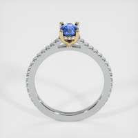 0.59 Ct. Blue Sapphire Ring, 18K Yellow & White 3