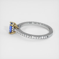 0.59 Ct. Blue Sapphire Ring, 18K Yellow & White 4