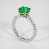 1.87 Ct. Emerald Ring, 18K Yellow & White 2