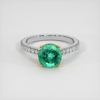 1.85 Ct. Emerald Ring, 18K Yellow & White 1