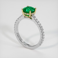 1.20 Ct. Emerald Ring, 18K Yellow & White 2