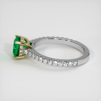 1.20 Ct. Emerald Ring, 18K Yellow & White 4