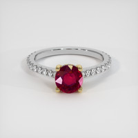 1.56 Ct. Ruby Ring, 18K Yellow & White 1