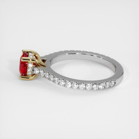 0.98 Ct. Ruby Ring, 18K Yellow & White 4