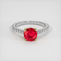 1.22 Ct. Ruby Ring, 18K Yellow & White 1