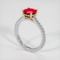 1.22 Ct. Ruby Ring, 18K Yellow & White 2