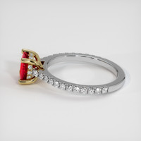 1.22 Ct. Ruby Ring, 18K Yellow & White 4