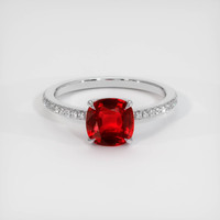 1.50 Ct. Ruby Ring, Platinum 950 1