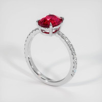 2.03 Ct. Ruby Ring, Platinum 950 2