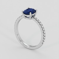 1.35 Ct. Blue Sapphire Ring, Platinum 950 2