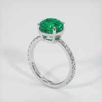 2.52 Ct. Emerald Ring, Platinum 950 2