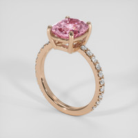 2.41 Ct. Pink Tourmaline Ring, 14K Rose Gold 2