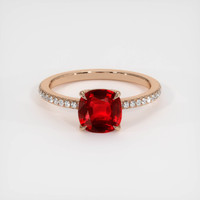 1.50 Ct. Ruby Ring, 14K Rose Gold 1