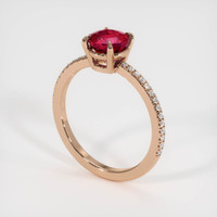 1.51 Ct. Ruby Ring, 14K Rose Gold 2