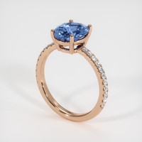 2.59 Ct. Sapphire Ring, 14K Rose Gold 2