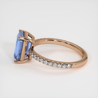 2.67 Ct. Blue Sapphire Ring, 14K Rose Gold 4