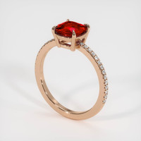 1.50 Ct. Ruby Ring, 18K Rose Gold 2