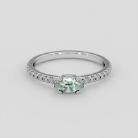 0.46 Ct. Alexandrite Ring, 10K White Gold 1