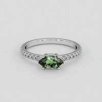 0.75 Ct. Alexandrite Ring, 10K White Gold 1