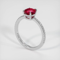 1.51 Ct. Purplish Red Ruby Ring, 10K White Gold 2