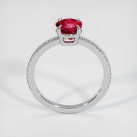 1.51 Ct. Purplish Red Ruby Ring, 10K White Gold 3