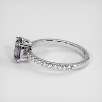 1.27 Ct. Bluish Grey Sapphire Ring, 10K White Gold 4