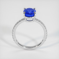 3.04 Ct. Blue Sapphire Ring, 14K White Gold 3