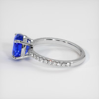 3.04 Ct. Blue Sapphire Ring, 14K White Gold 4