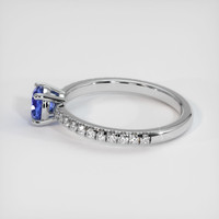 0.77 Ct. Sapphire Ring, 14K White Gold 4