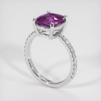 2.74 Ct. Gemstone Ring, 14K White Gold 2